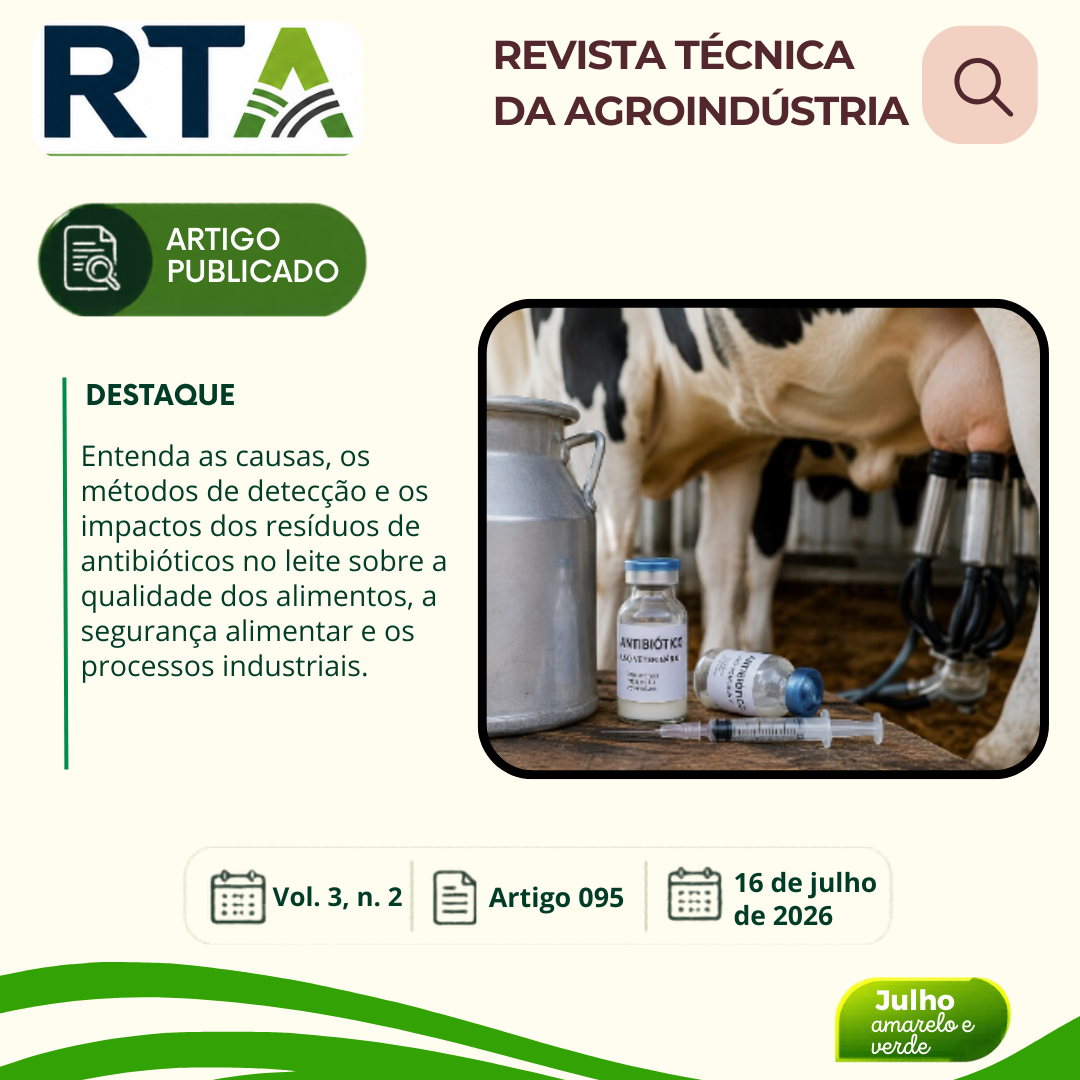 GESTÃO DE RESÍDUOS DE ANTIBIÓTICOS NA RECEPÇÃO DO LEITE CRU: PRÁTICAS DE DETECÇÃO, TOMADA DE DECISÃO E PREVENÇÃO NA INDÚSTRIA LÁCTEA